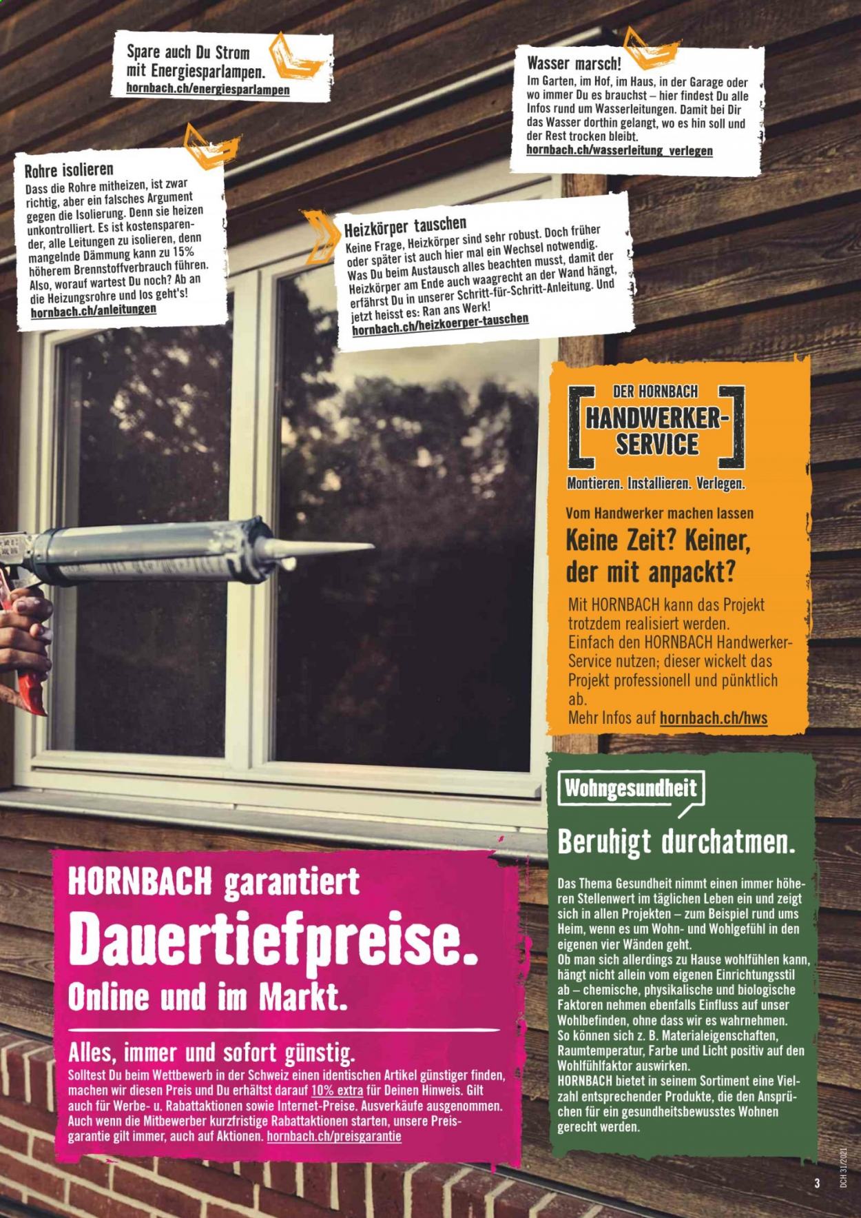 Prospekte Hornbach - 3.8.2021 - 2.9.2021. Seite 3.