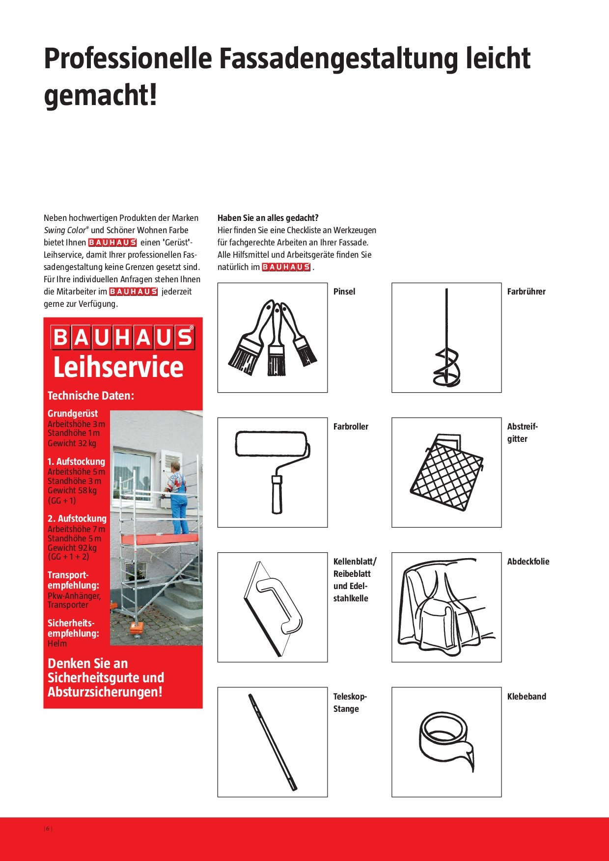 Prospekte Bauhaus. Seite 6.