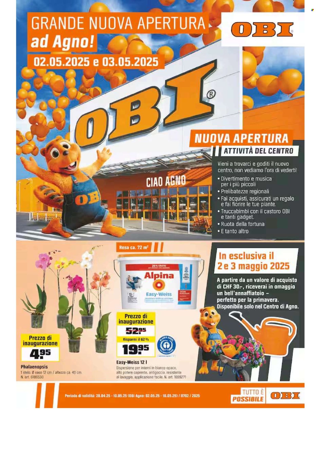 Prospekte OBI - 28.4.2025 - 10.5.2025. Seite 1.