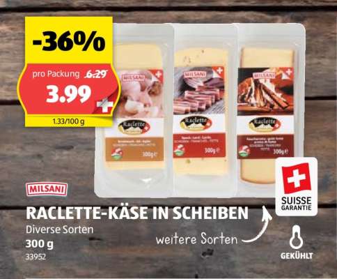 RACLETTE-KÄSE IN SCHEIBEN