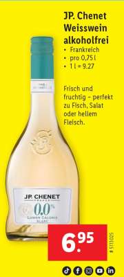 JP. Chenet Weisswein alkoholfrei