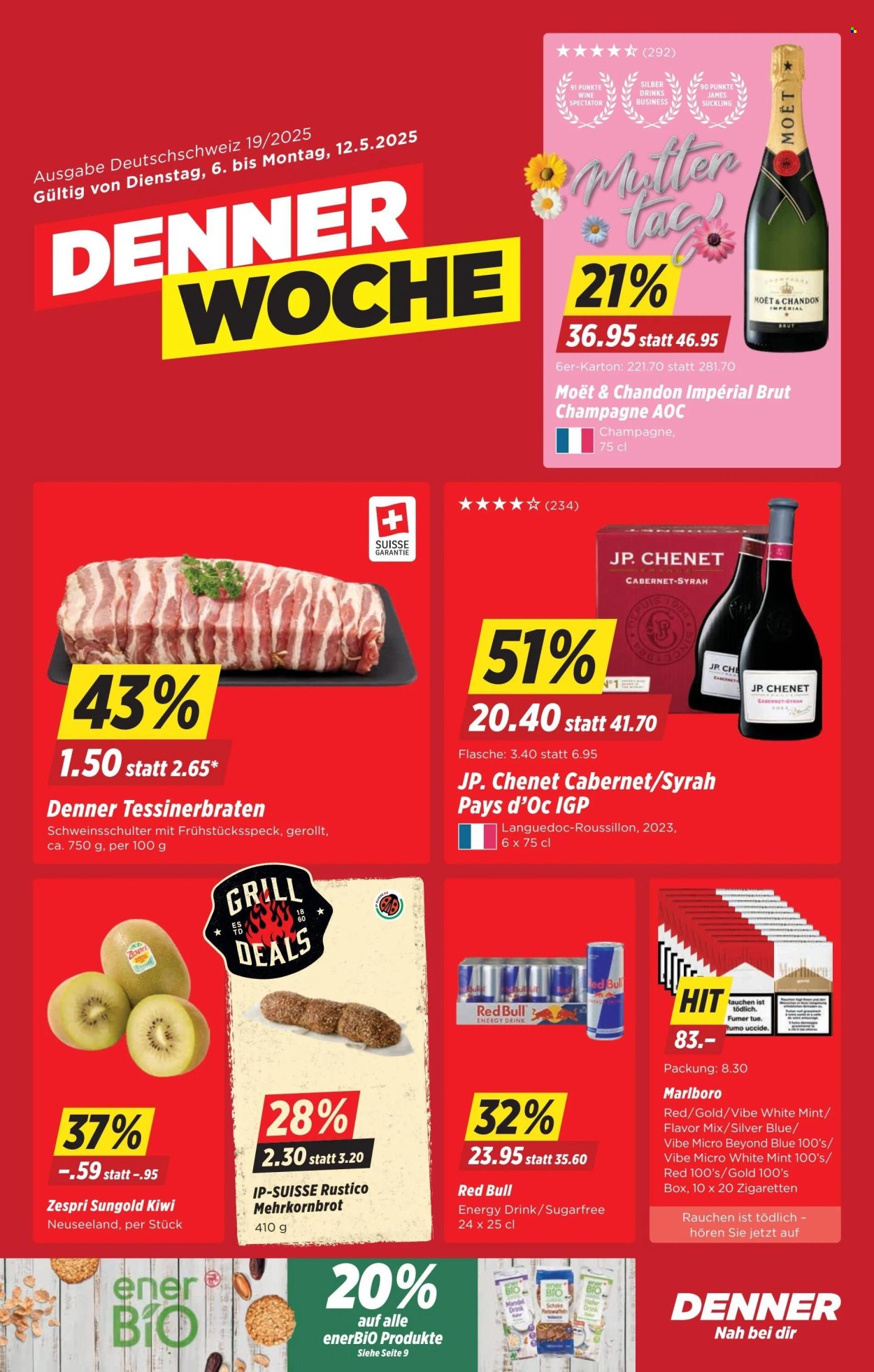 Prospekte Denner - 6.5.2025 - 12.5.2025. Seite 1.