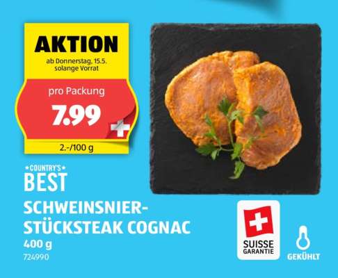 SCHWEINSNIERSTÜCKSTEAK COGNAC
