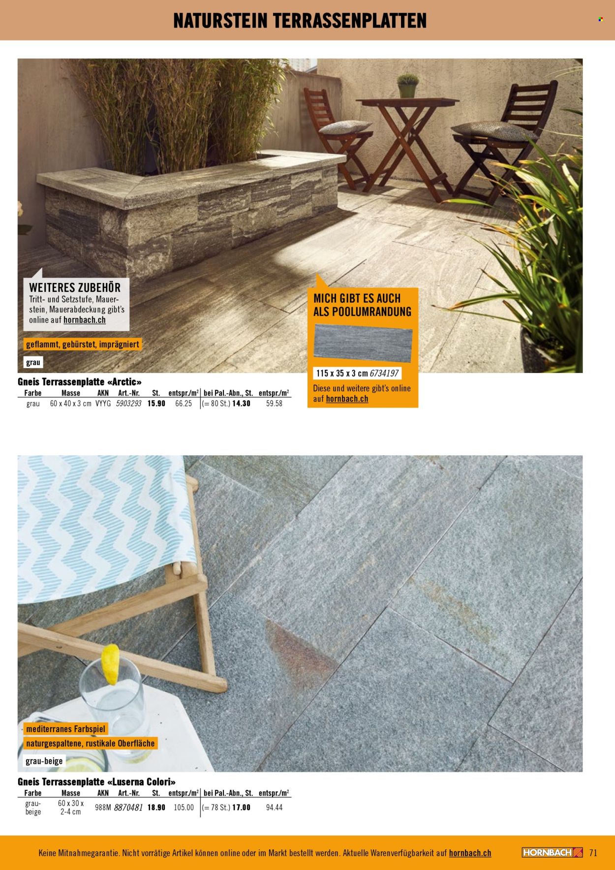 Prospekte Hornbach. Seite 71. Seite 71
