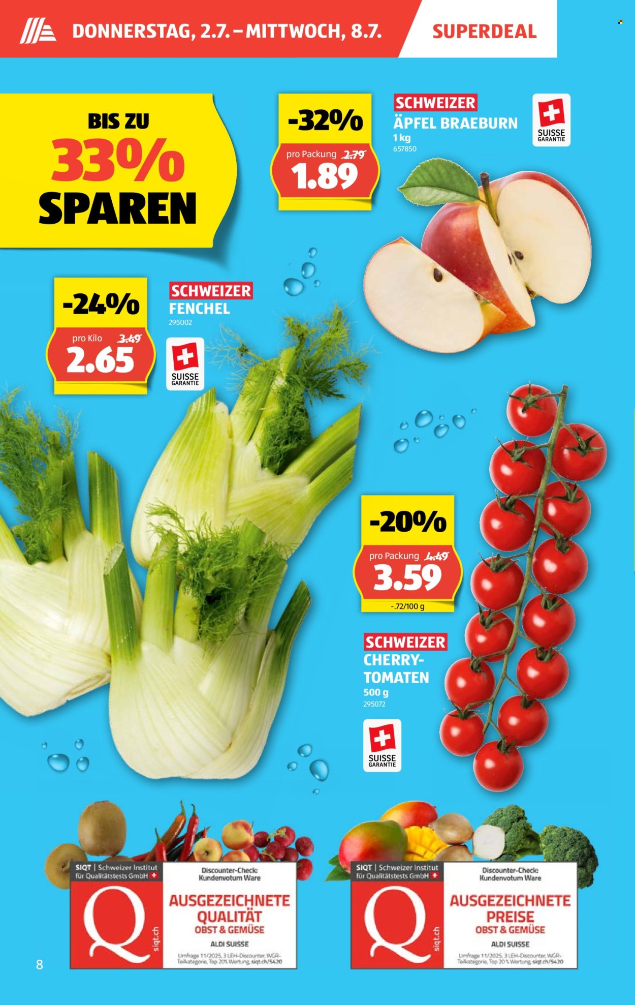 Prospekte Aldi - 2.7.2026 - 8.7.2026. Seite 8. Seite 8