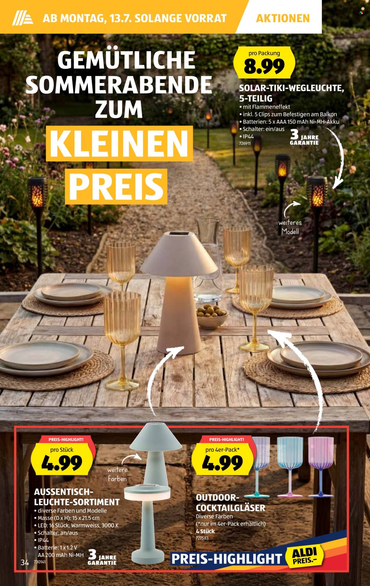 Prospekte Aldi - 9.7.2026 - 15.7.2026. Seite 34. Seite 34