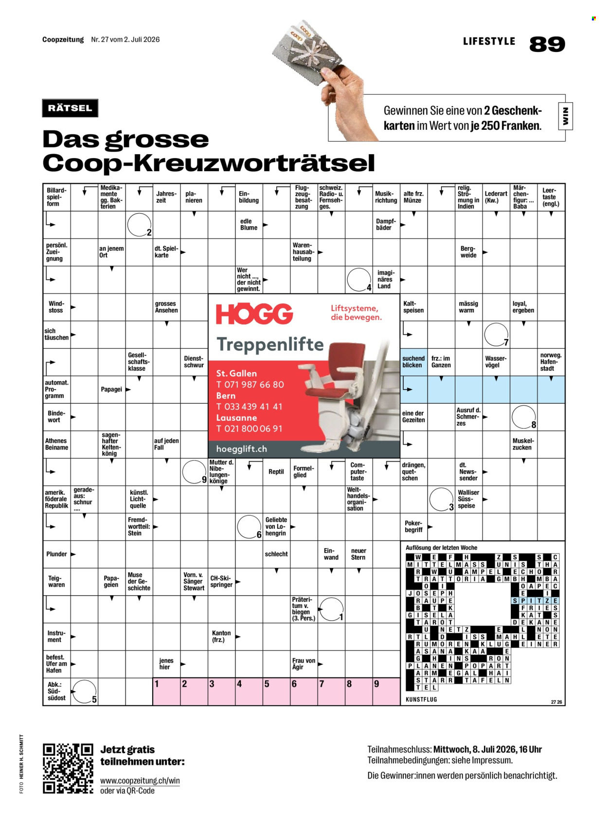Prospekte Coop - 2.7.2026 - 8.7.2026. Seite 89. Seite 89