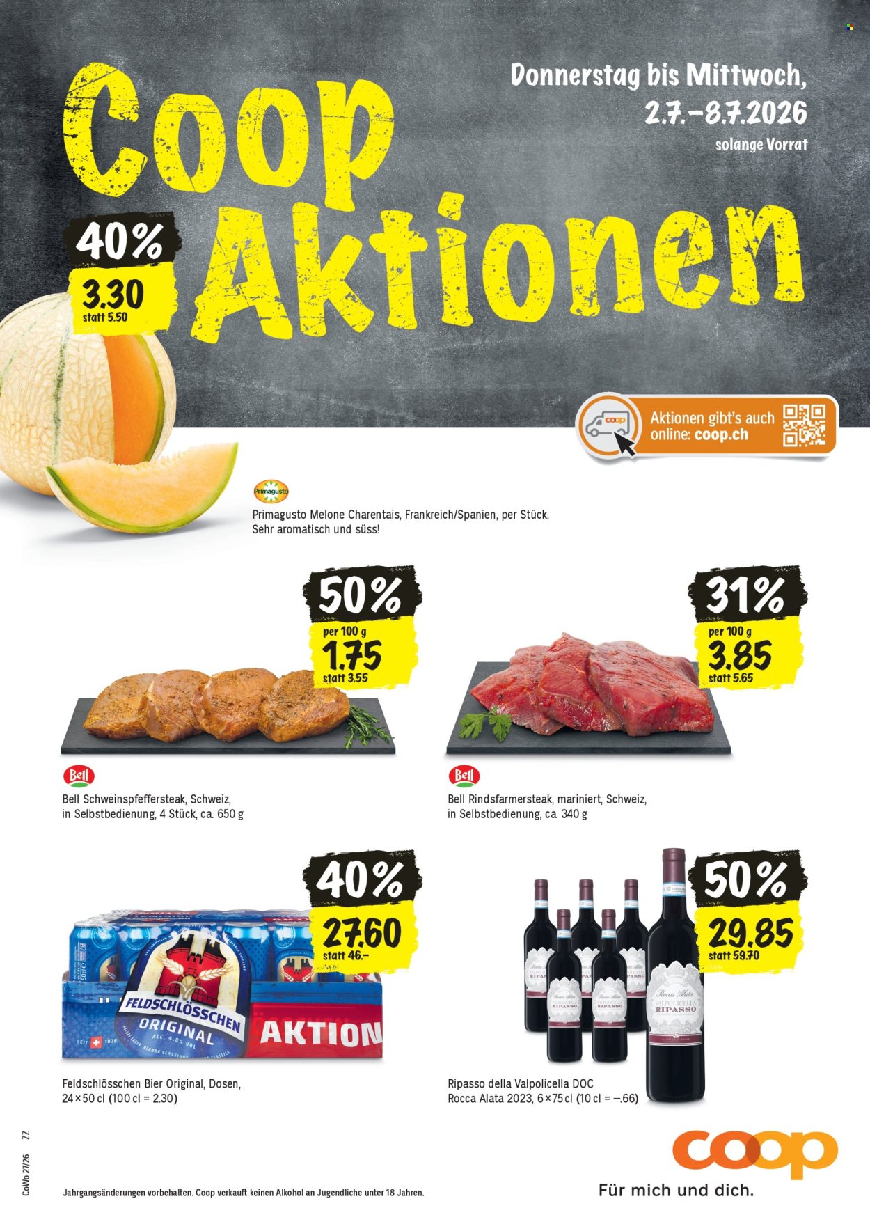 Prospekte Coop - 2.7.2026 - 8.7.2026. Seite 1. Seite 1