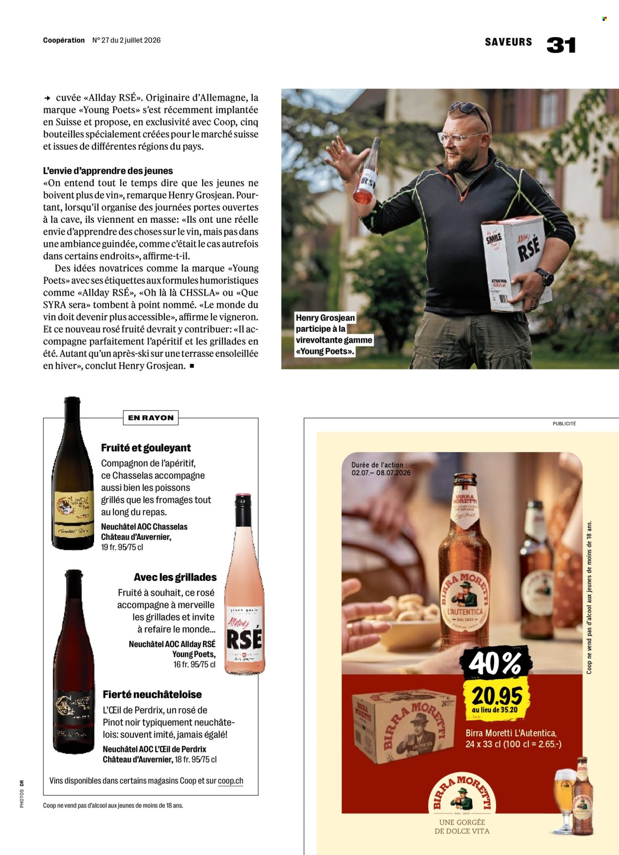 Prospekte Coop - 2.7.2026 - 8.7.2026. Seite 31. Seite 31