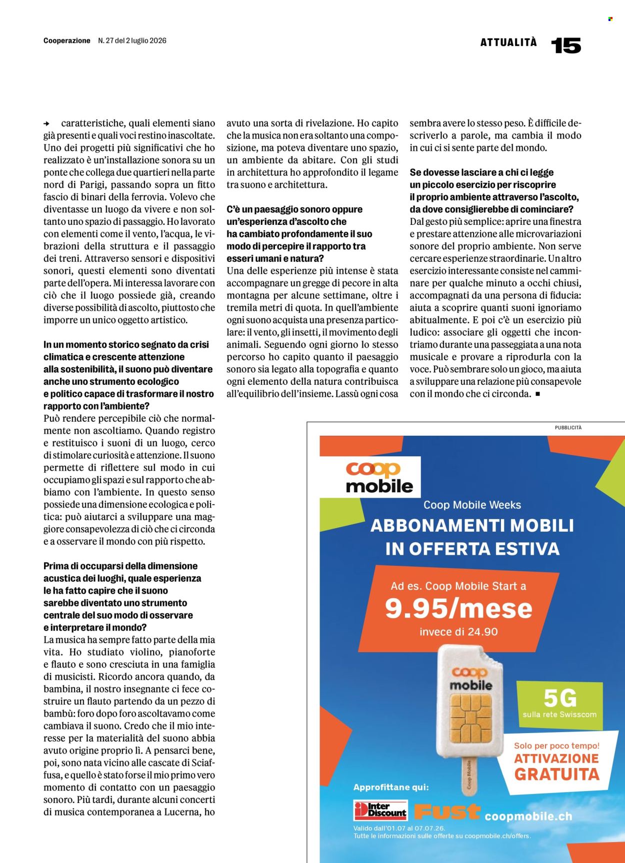 Prospekte Coop - 2.7.2026 - 8.7.2026. Seite 15. Seite 15