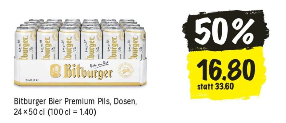 Bitburger Bier Premium Pils, Dosen