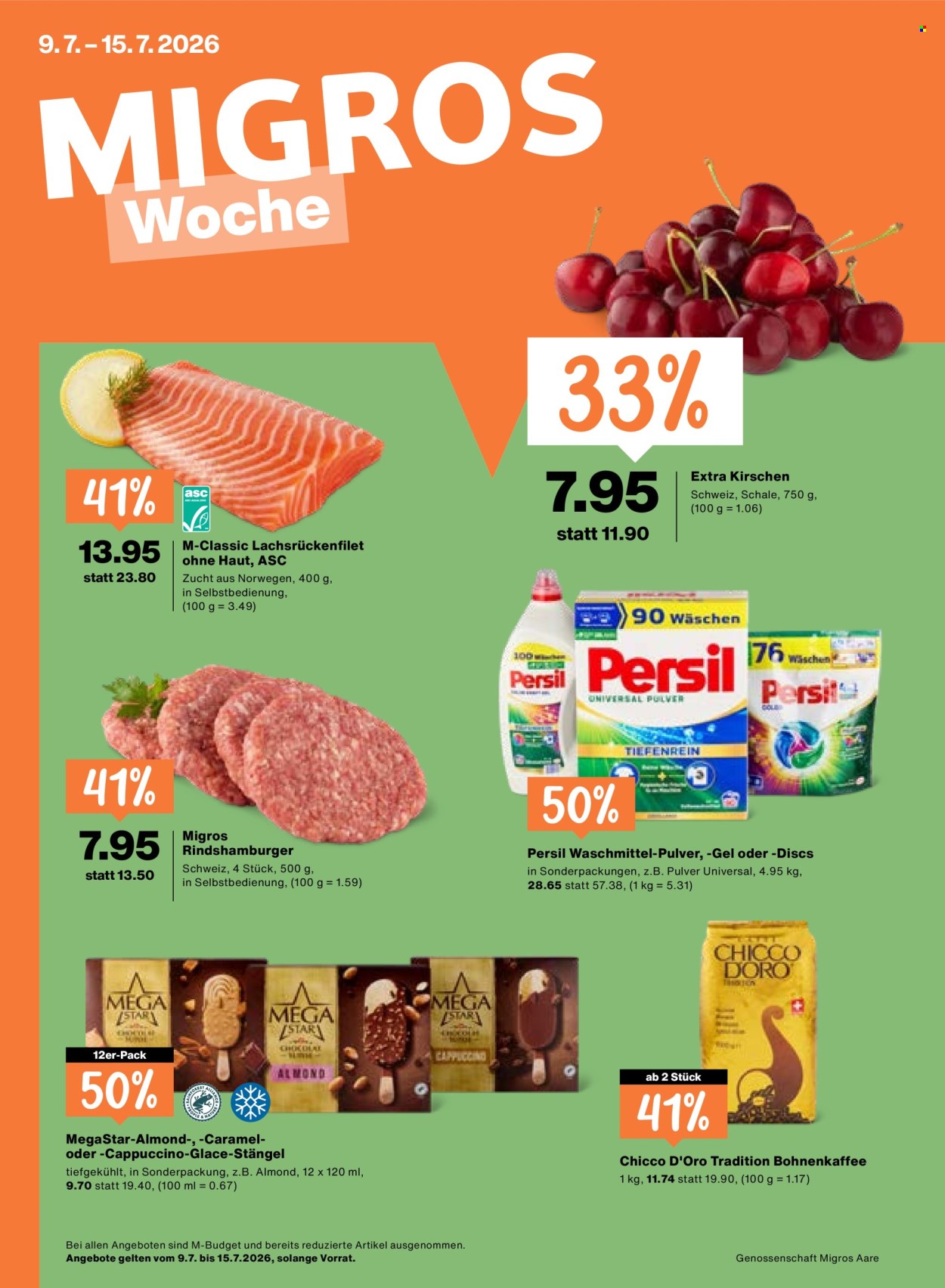 Prospekte Migros - 9.7.2026 - 15.7.2026. Seite 1. Seite 1