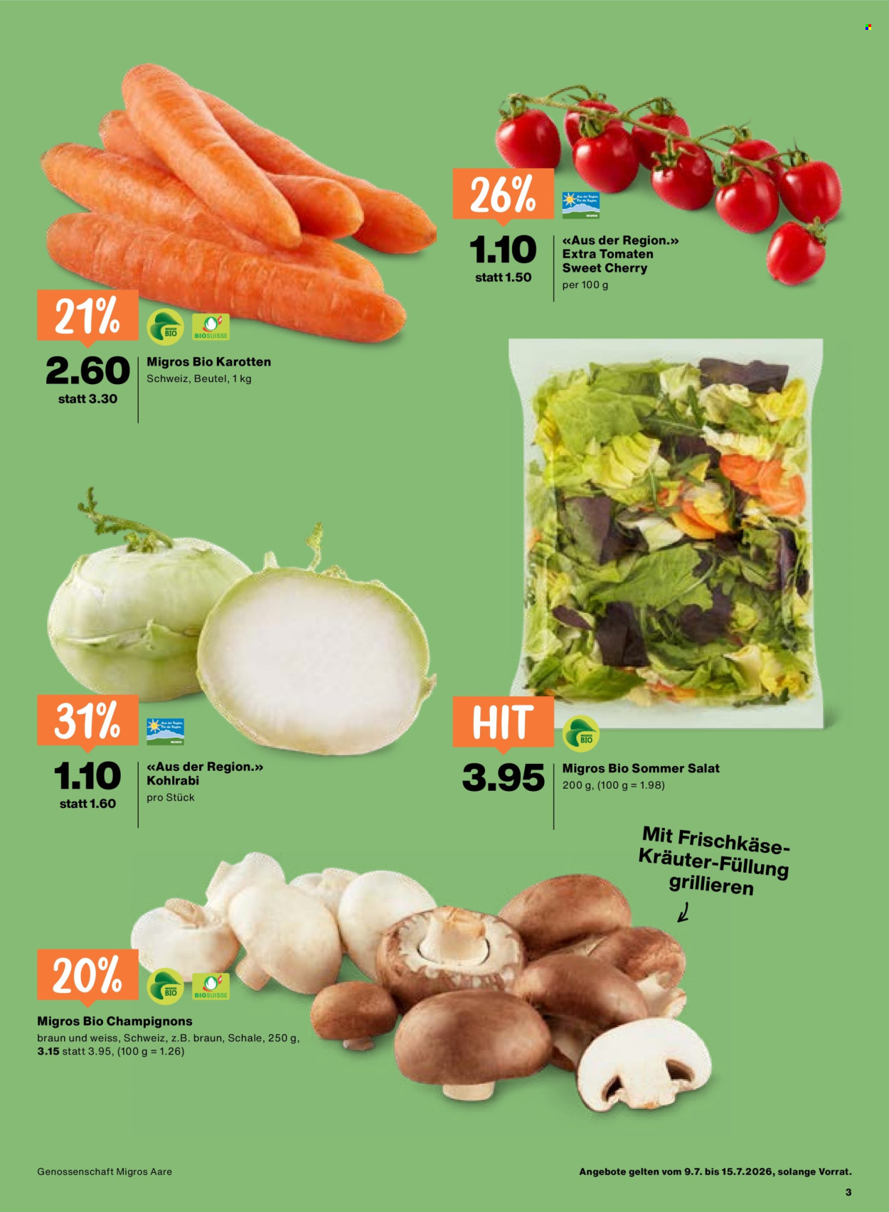 Prospekte Migros - 9.7.2026 - 15.7.2026. Seite 3. Seite 3
