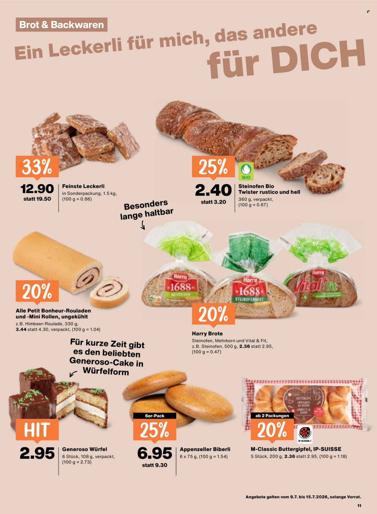 Prospekte Migros - 9.7.2026 - 15.7.2026. Seite 11. Seite 11