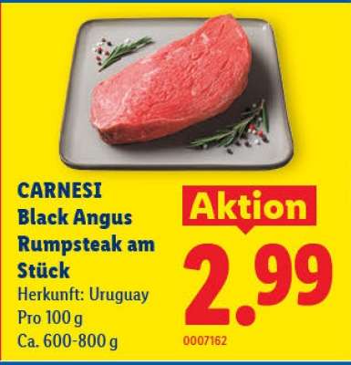 CARNESI Black Angus Rumpsteak am Stück