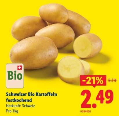Schweizer Bio Kartoffeln festkochend