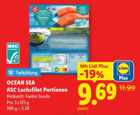 OCEAN SEA ASC Lachsfilet-Portionen
