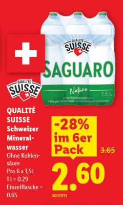 QUALITÉ SUISSE Schweizer Mineralwasser
