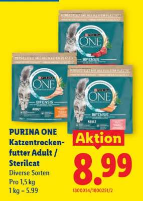 PURINA ONE Katzentrockenfutter Adult / Sterilcat