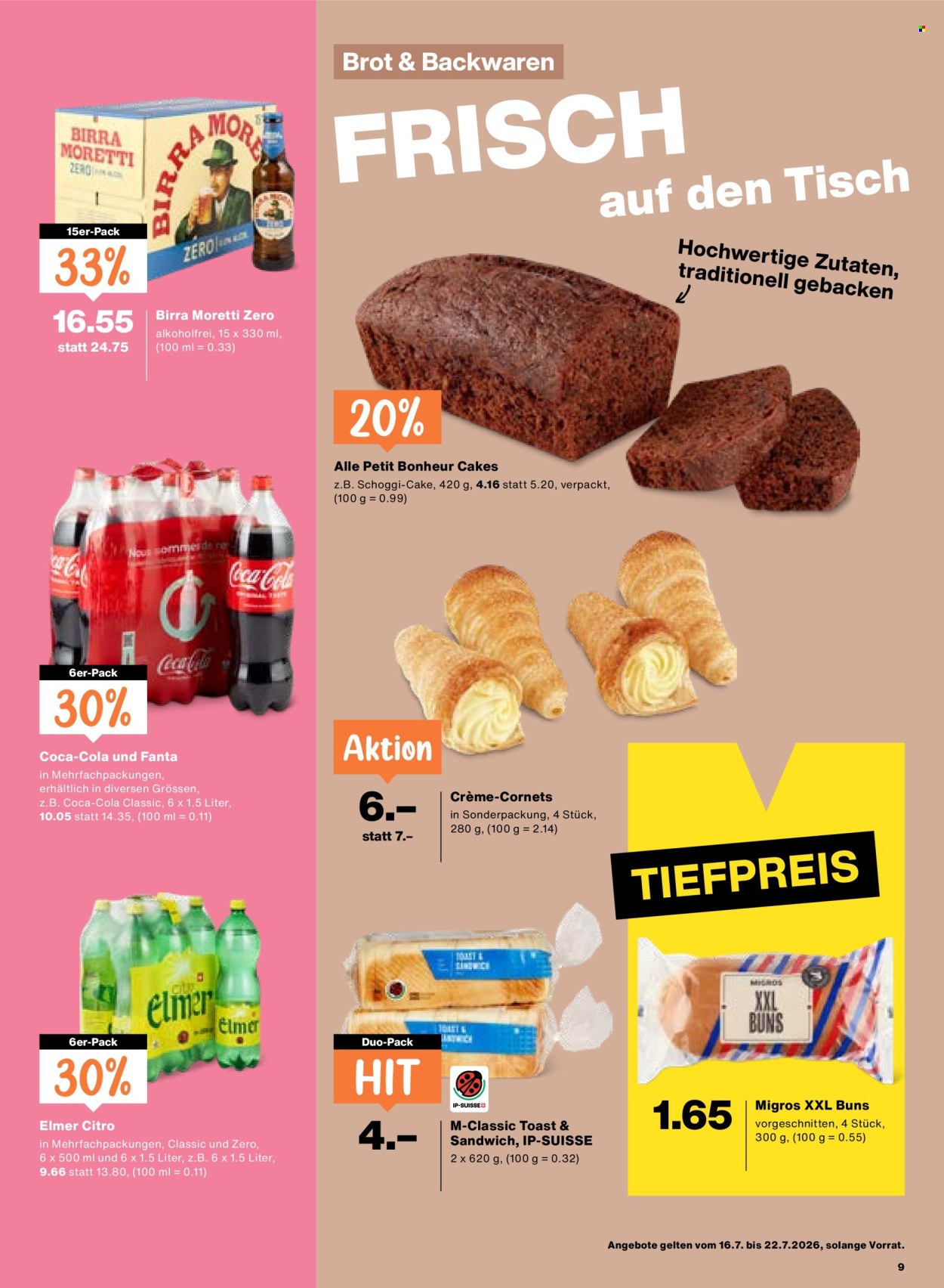 Prospekte Migros - 16.7.2026 - 22.7.2026. Seite 9. Seite 9
