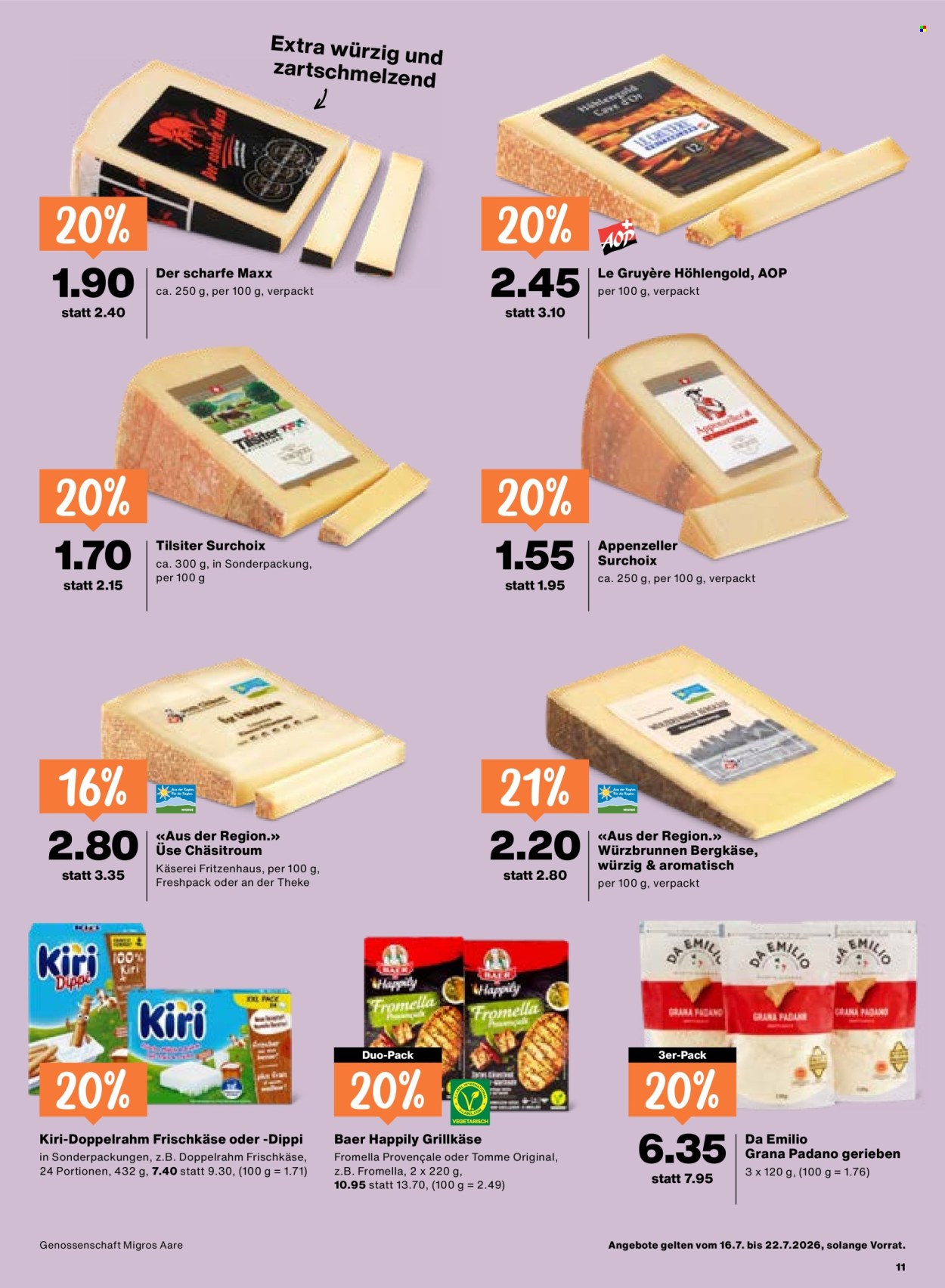 Prospekte Migros - 16.7.2026 - 22.7.2026. Seite 11. Seite 11