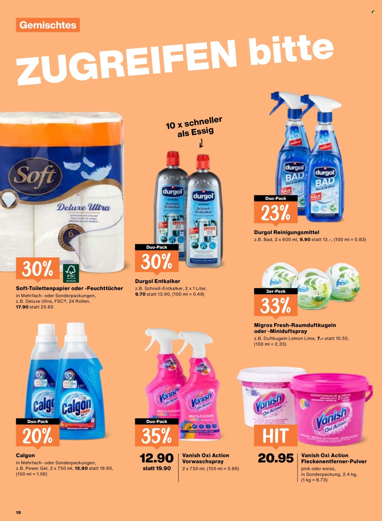 Prospekte Migros - 16.7.2026 - 22.7.2026. Seite 18. Seite 18