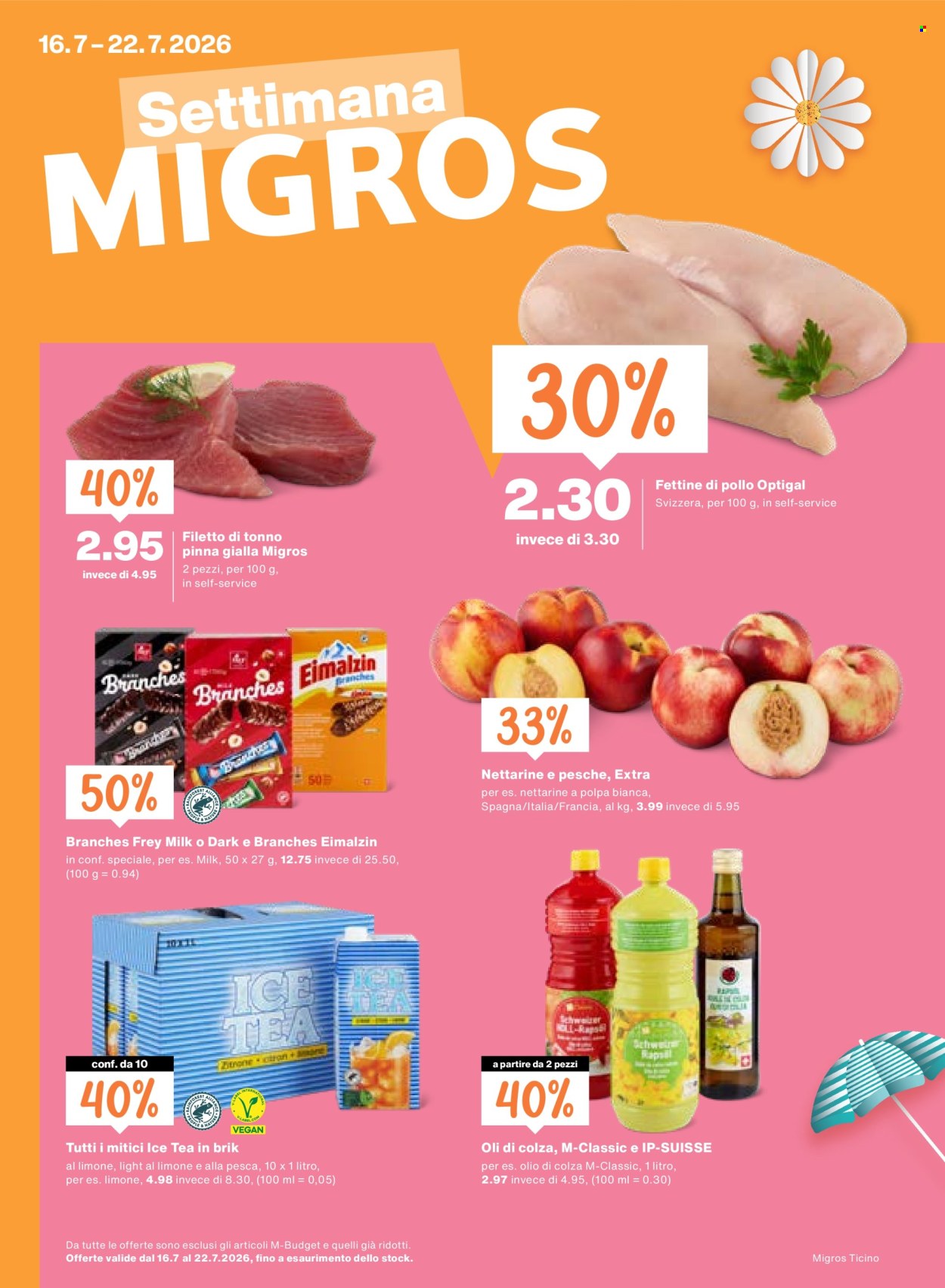 Prospekte Migros - 16.7.2026 - 22.7.2026. Seite 1. Seite 1