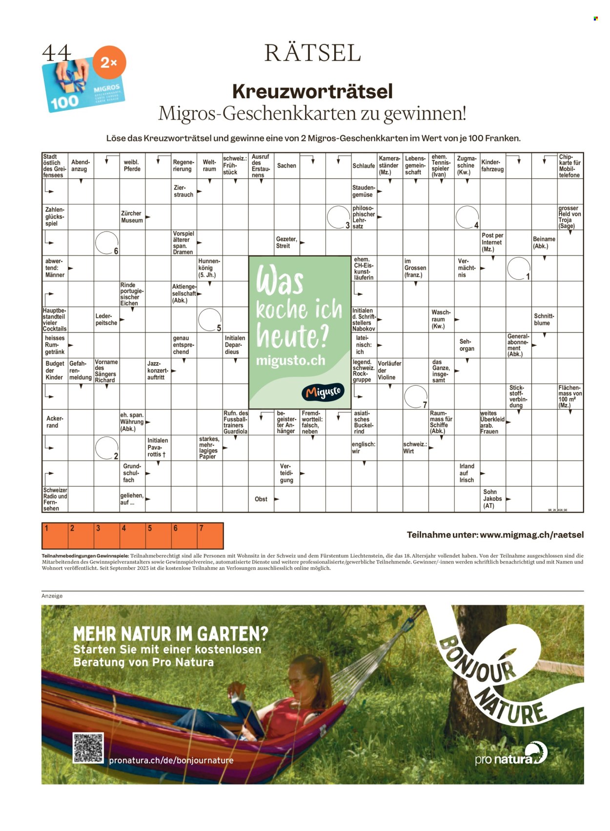 Prospekte Migros - 15.7.2026 - 22.7.2026. Seite 44. Seite 44