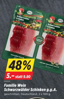 Familie Wein Schwarzwälder Schinken g.g.A.