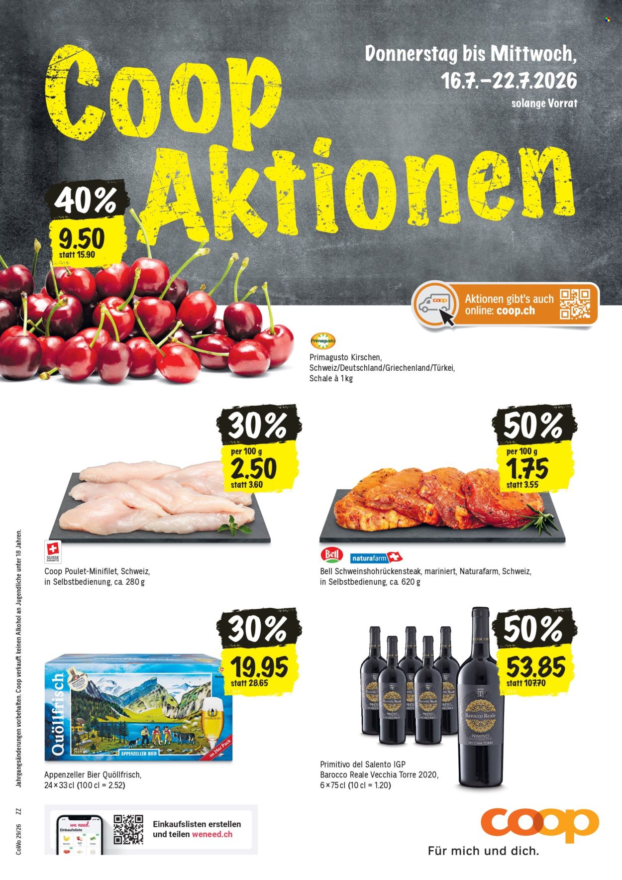 Prospekte Coop - 16.7.2026 - 22.7.2026. Seite 1. Seite 1
