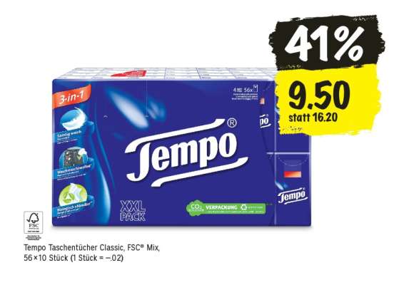 Tempo Taschentücher Classic, FSC® Mix