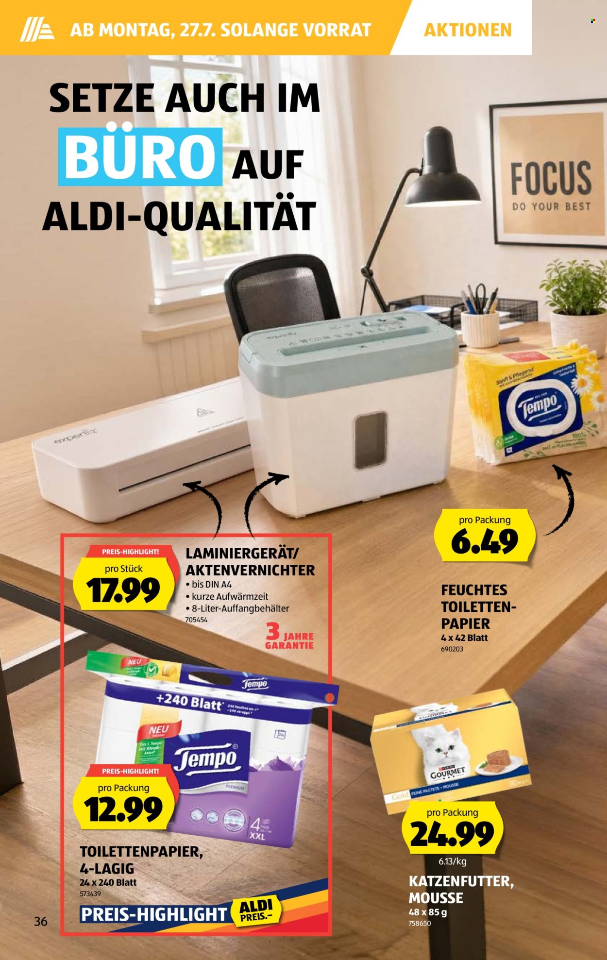 Prospekte Aldi - 23.7.2026 - 29.7.2026. Seite 36. Seite 36