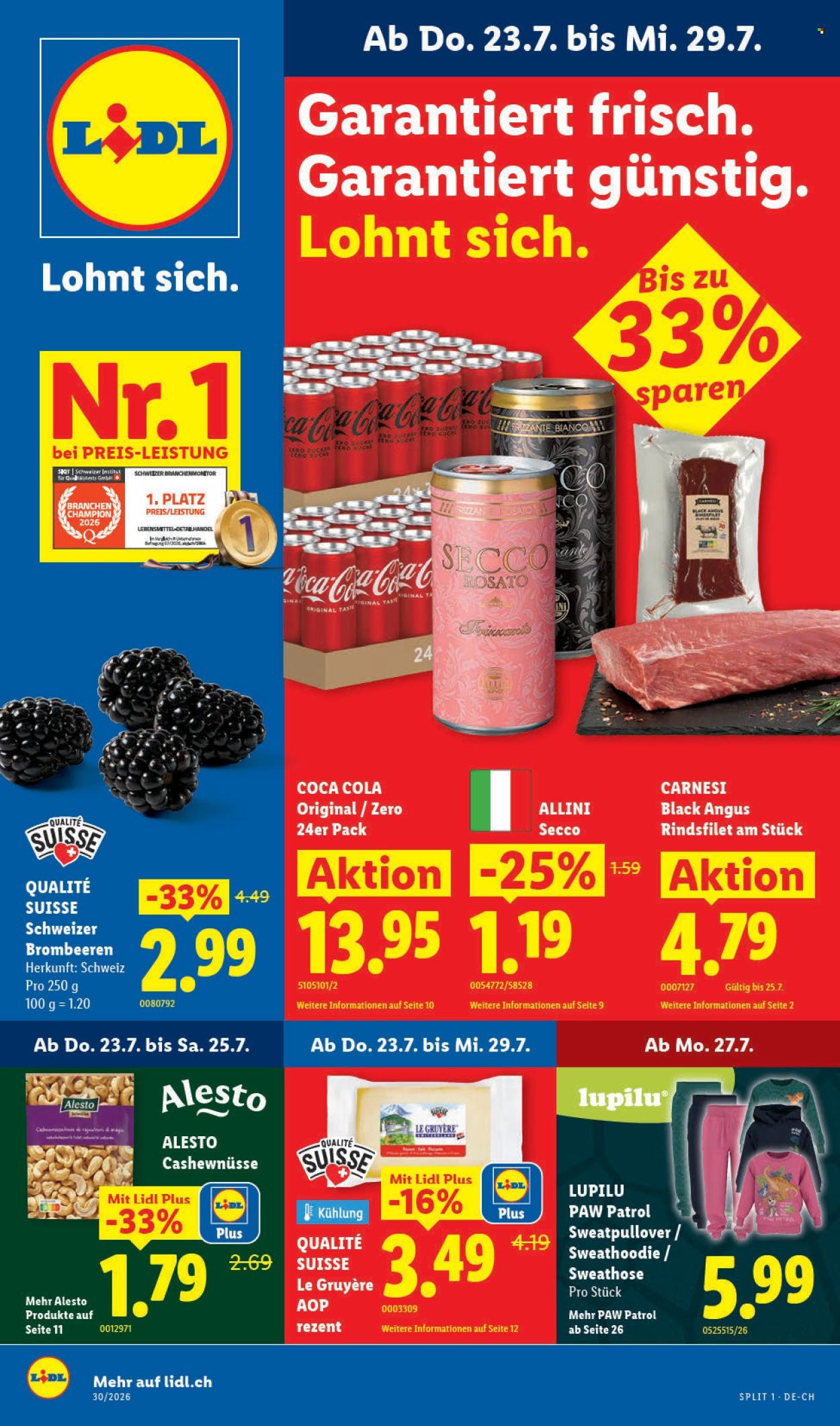 Prospekte Lidl - 23.7.2026 - 29.7.2026. Seite 1. Seite 1