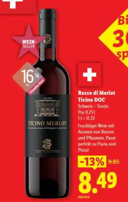 Rosso di Merlot Ticino DOC