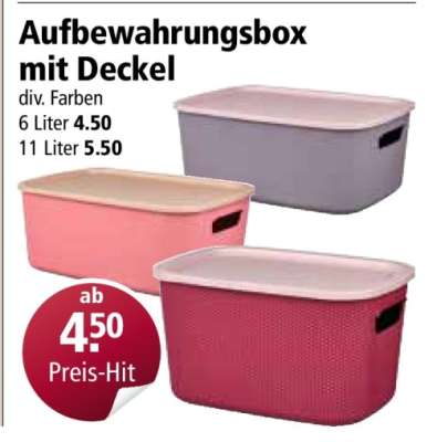 Aufbewahrungsbox mit Deckel