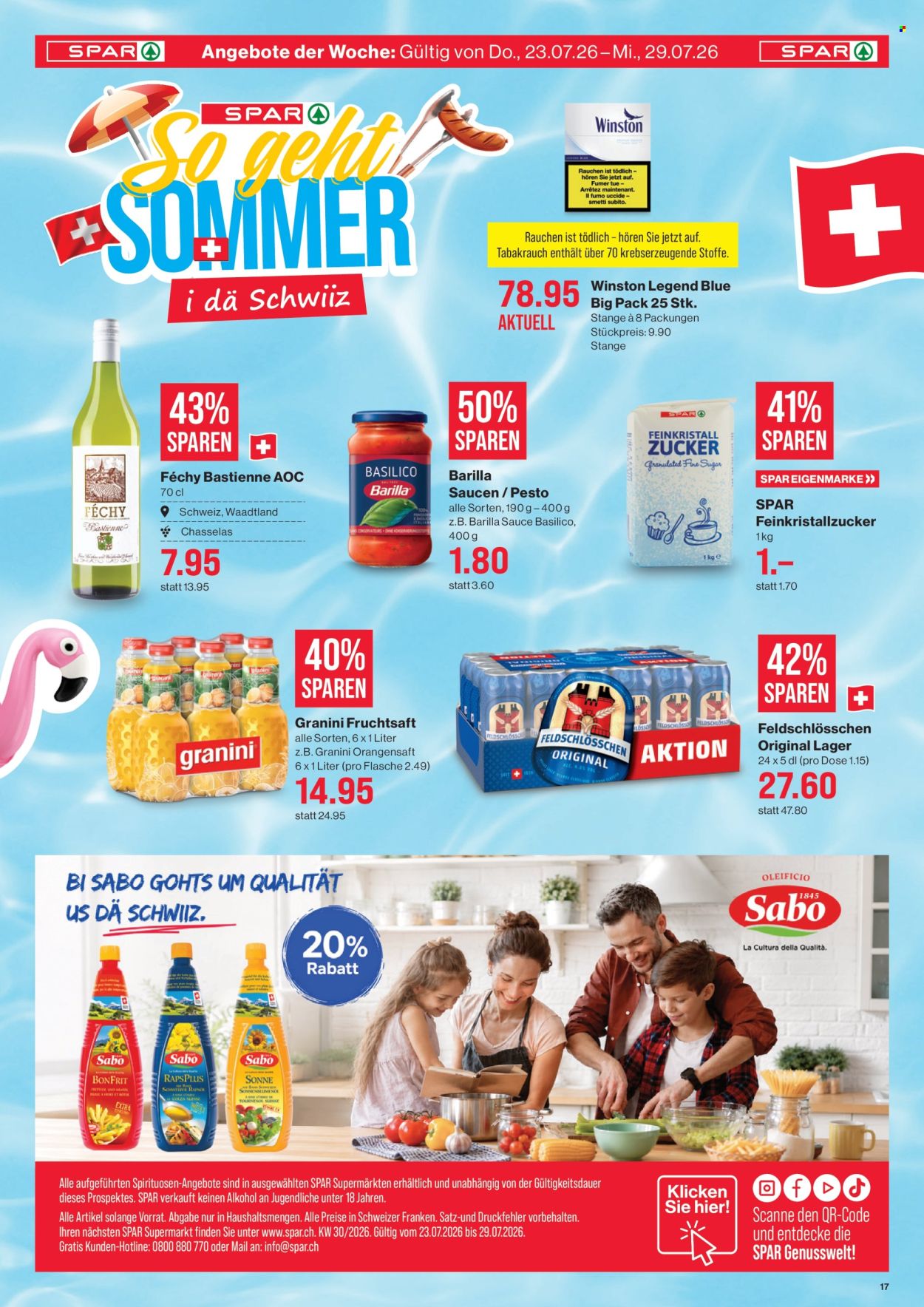 Prospekte SPAR - 23.7.2026 - 29.7.2026. Seite 17. Seite 17