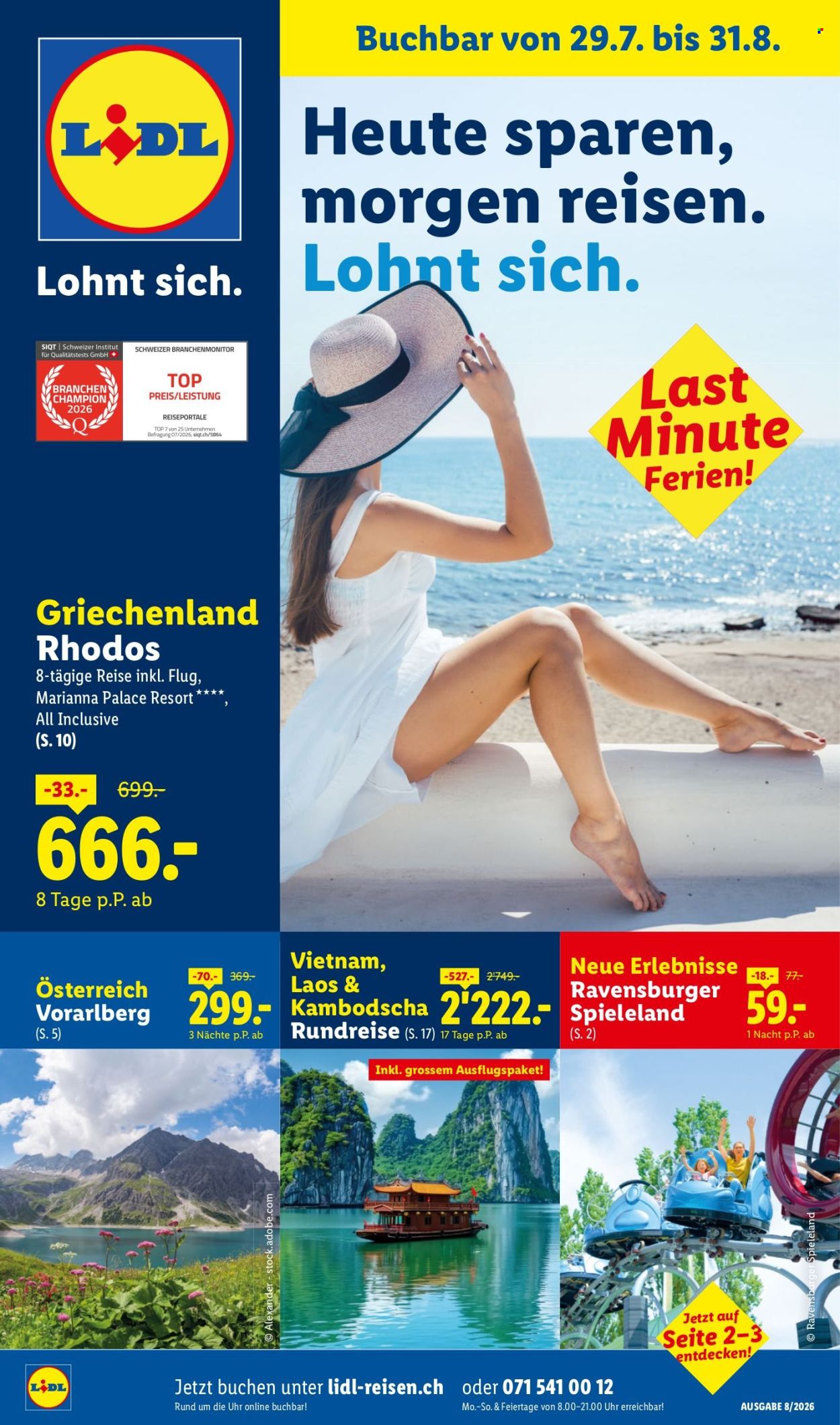 Prospekte Lidl - 29.7.2026 - 31.8.2026. Seite 1. Seite 1