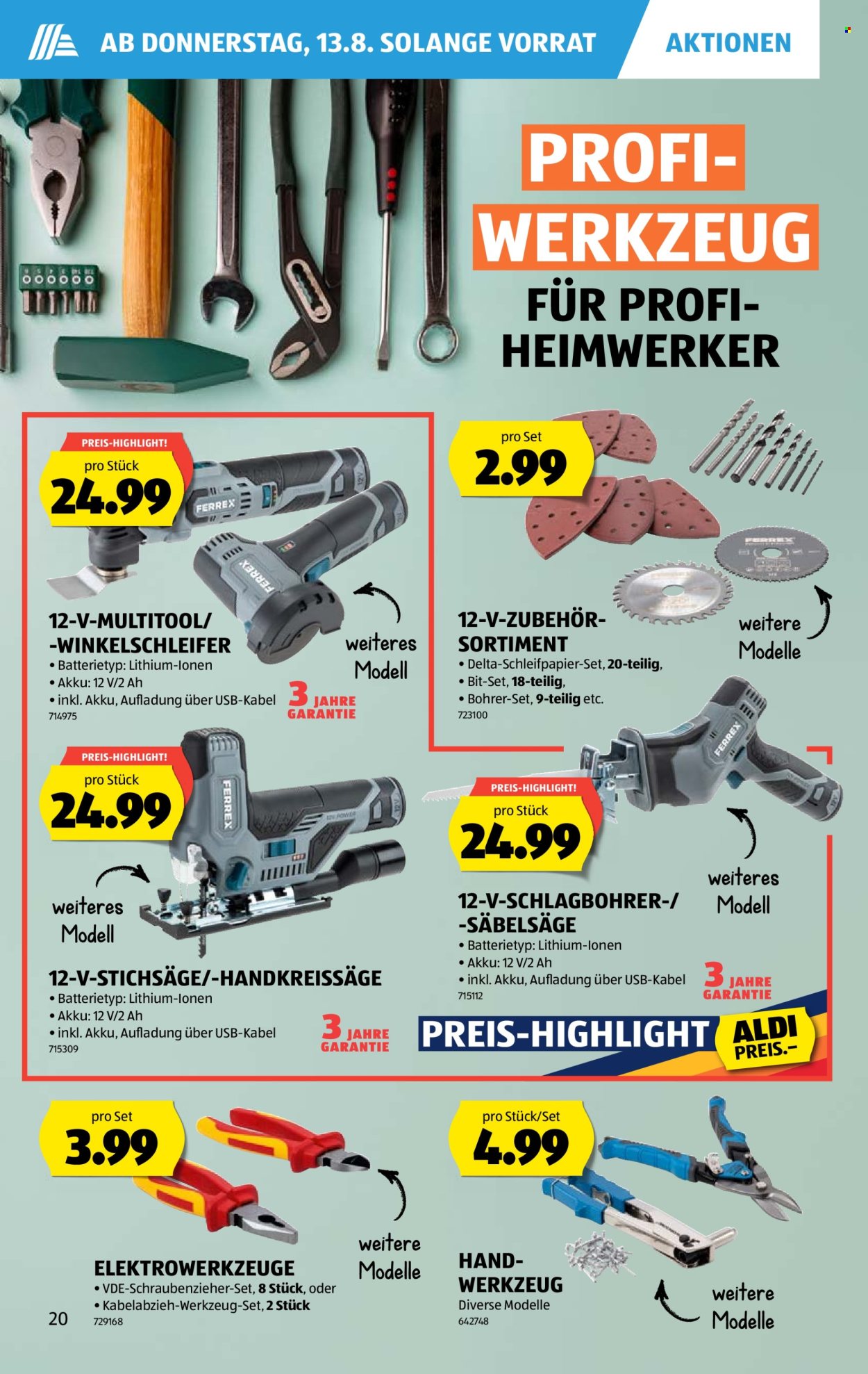Prospekte Aldi - 13.8.2026 - 19.8.2026. Seite 20. Seite 20