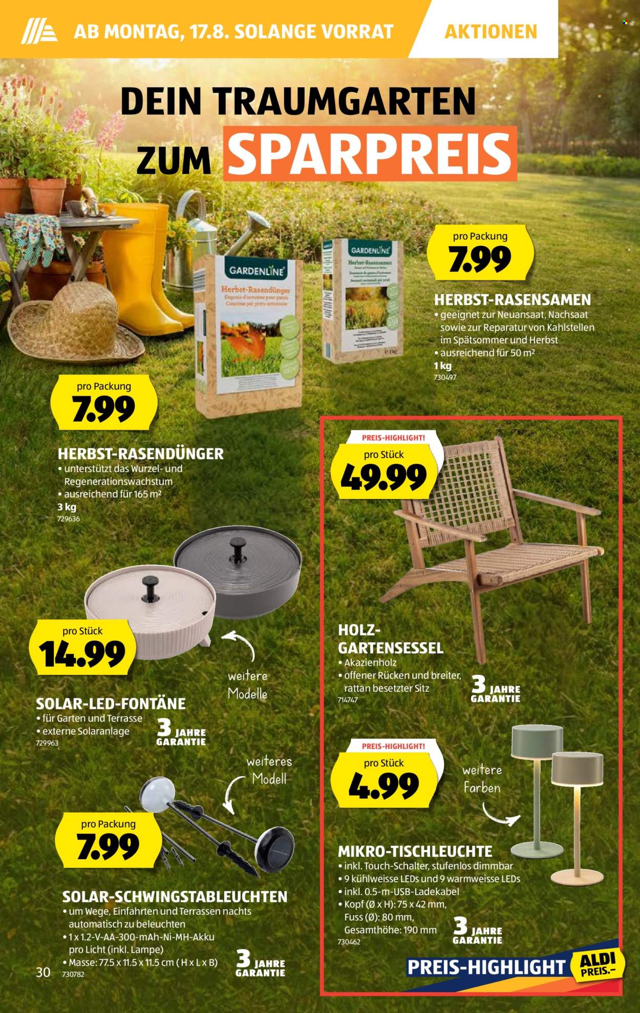 Prospekte Aldi - 13.8.2026 - 19.8.2026. Seite 30. Seite 30