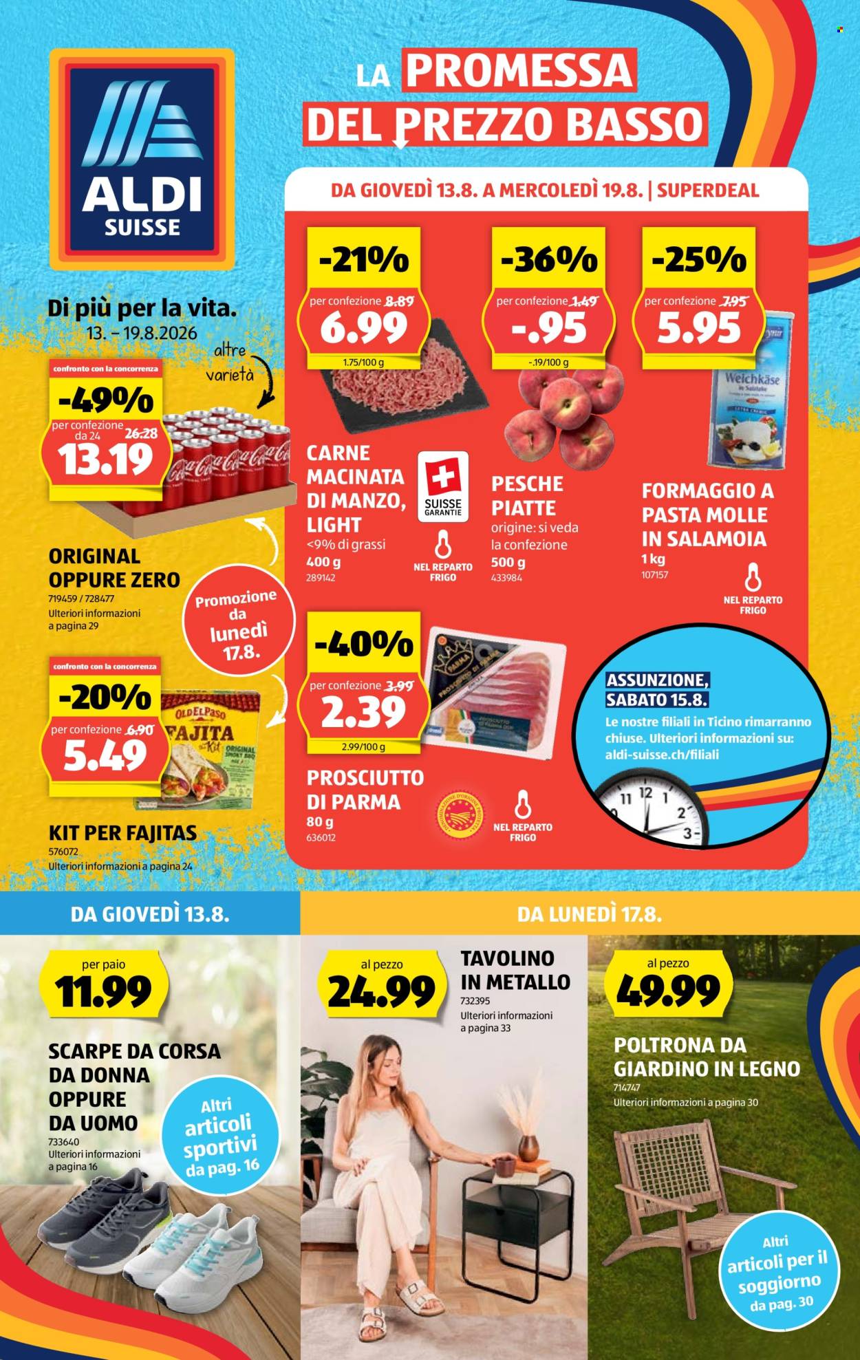 Prospekte Aldi - 13.8.2026 - 19.8.2026. Seite 1. Seite 1