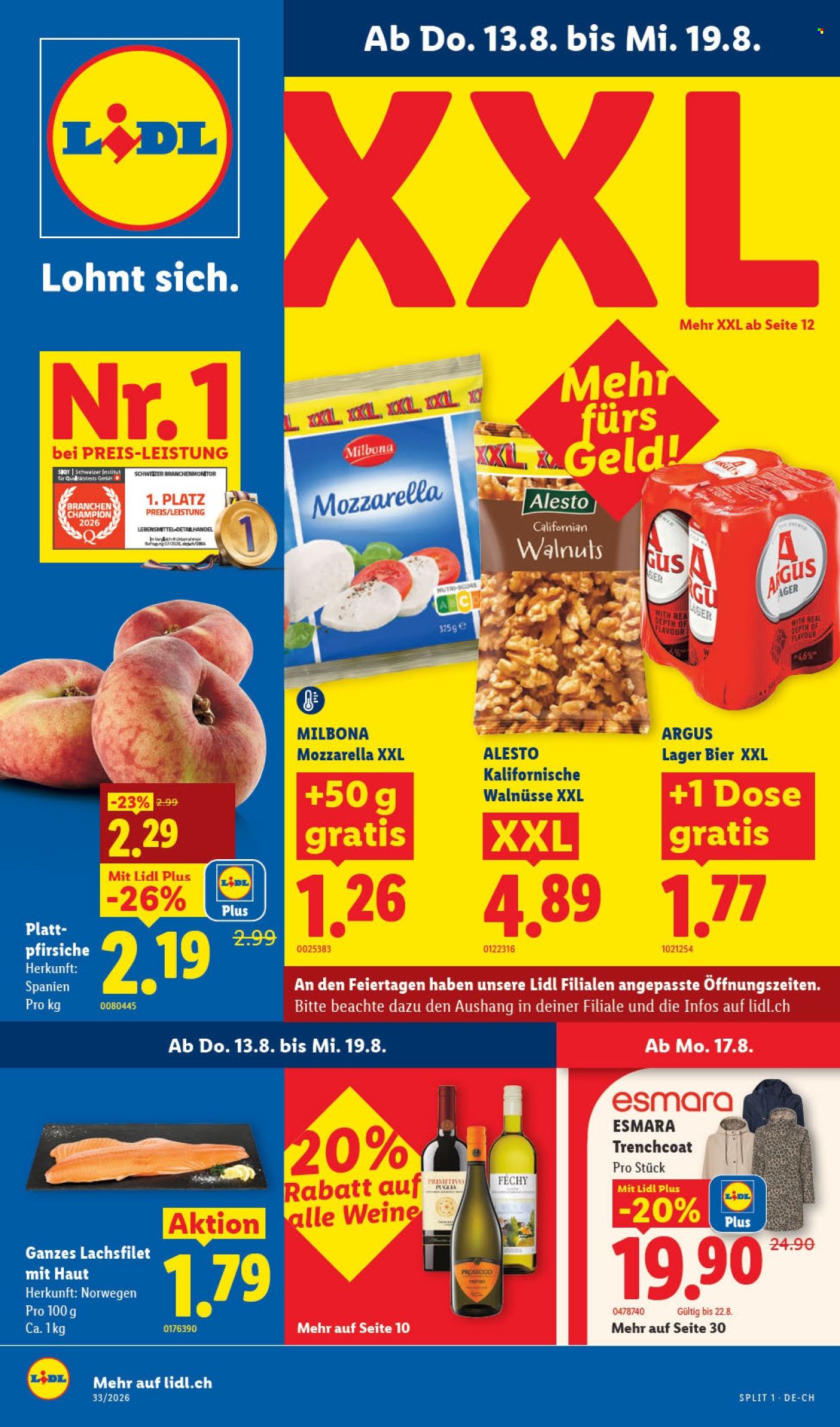 Prospekte Lidl - 13.8.2026 - 19.8.2026. Seite 1. Seite 1