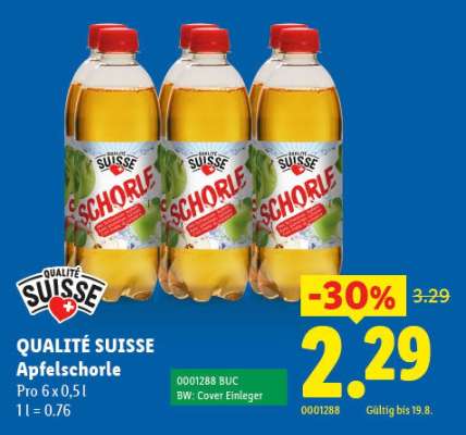 QUALITÉ SUISSE Apfelschorle