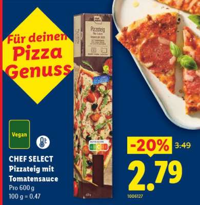 CHEF SELECT Pizzateig mit Tomatensauce