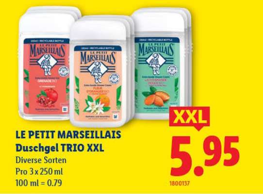 Le Petit Marseillais Duschgel TRIO XXL