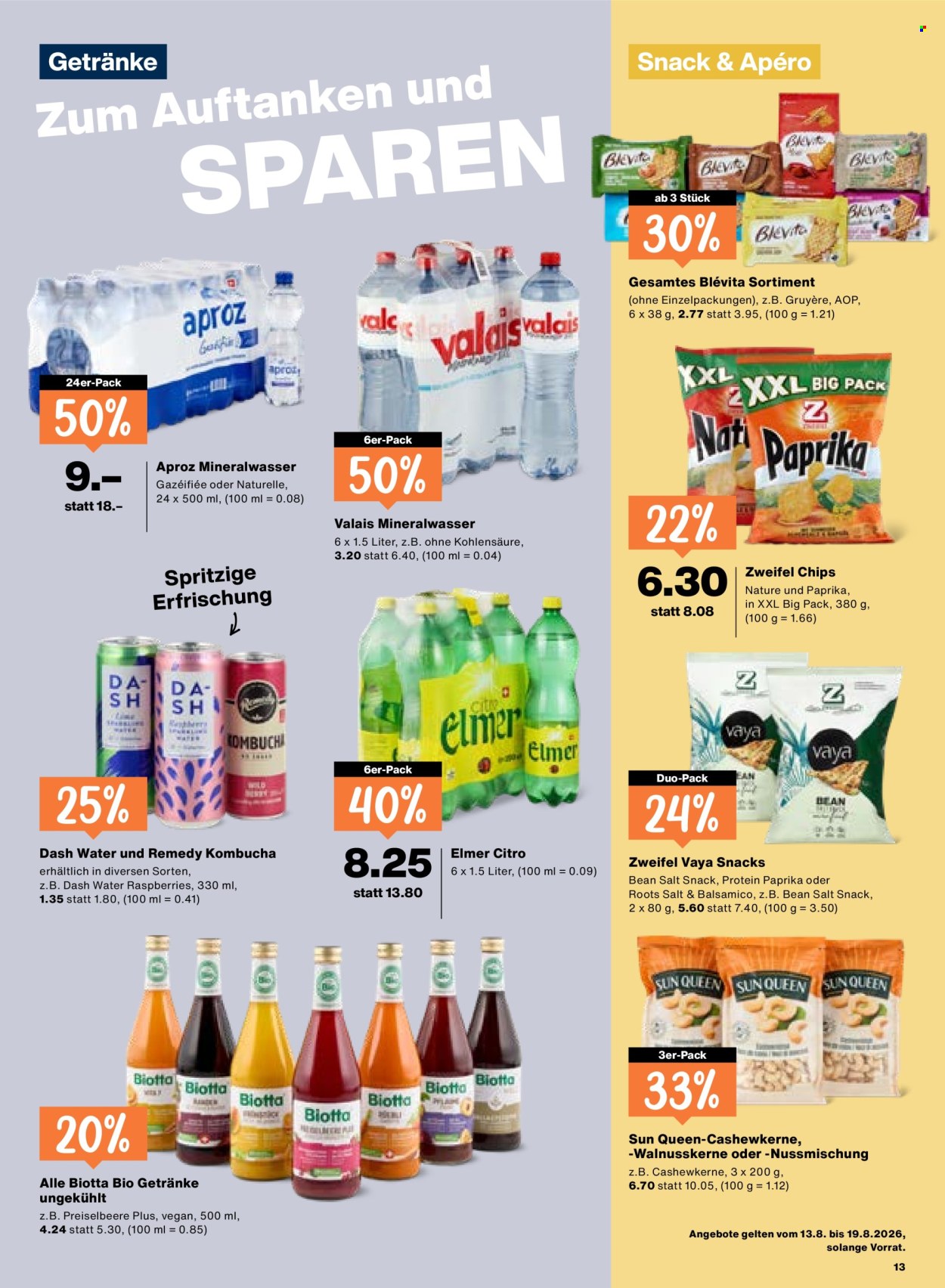 Prospekte Migros - 13.8.2026 - 19.8.2026. Seite 13. Seite 13
