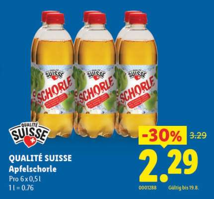 QUALITÉ SUISSE Apfelschorle