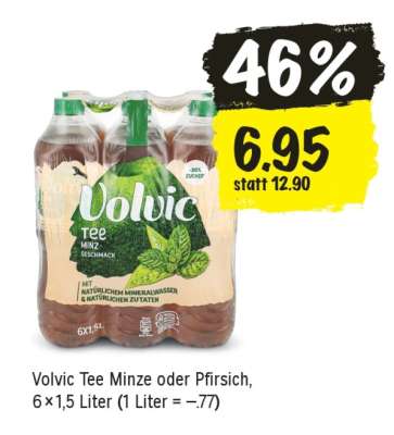 Volvic Tee Minze oder Pfirsich