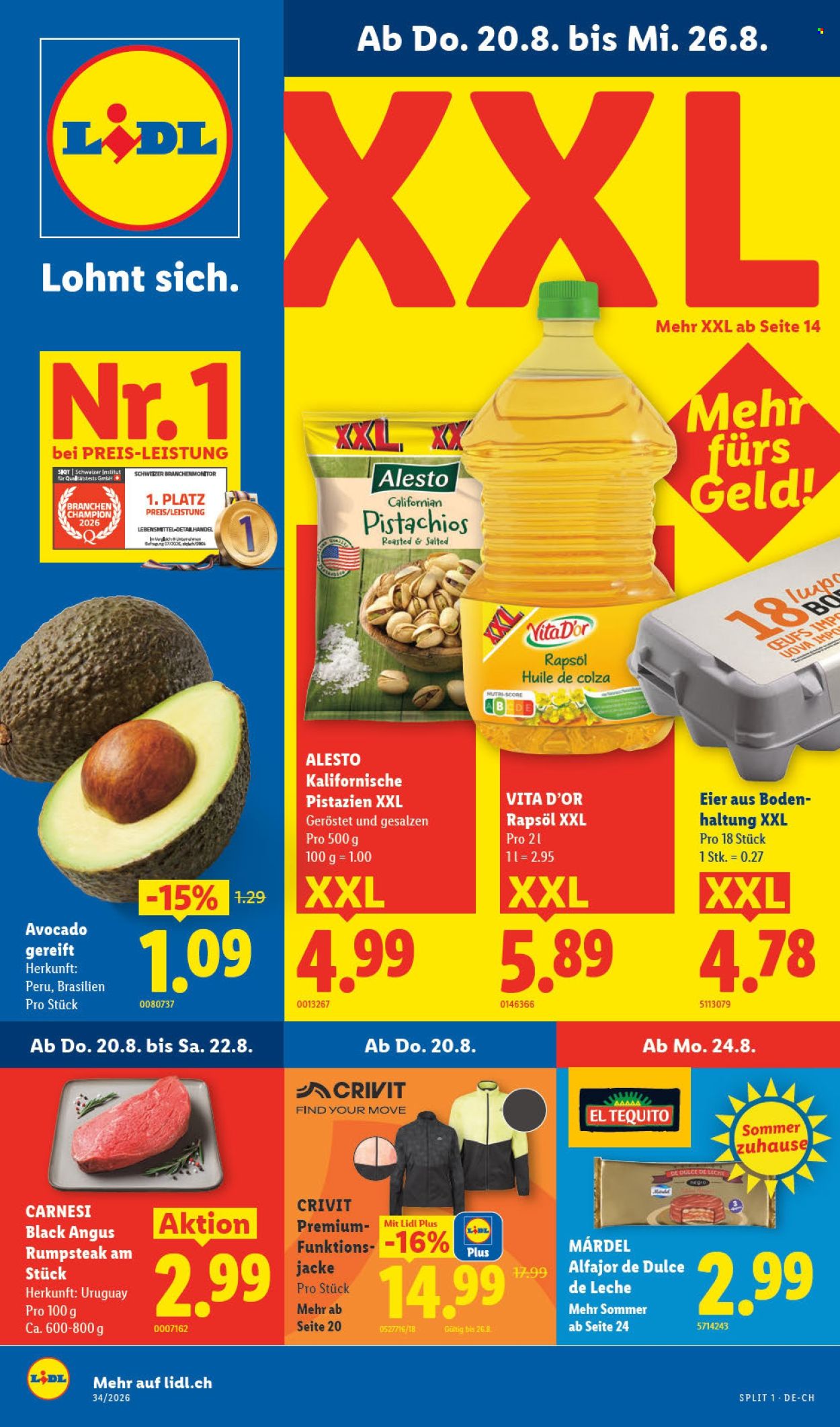 Prospekte Lidl - 20.8.2026 - 26.8.2026. Seite 1. Seite 1