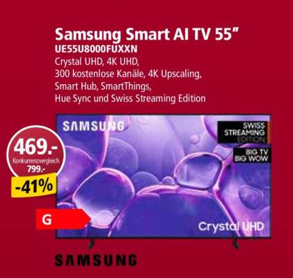 Samsung Smart AI TV 55”