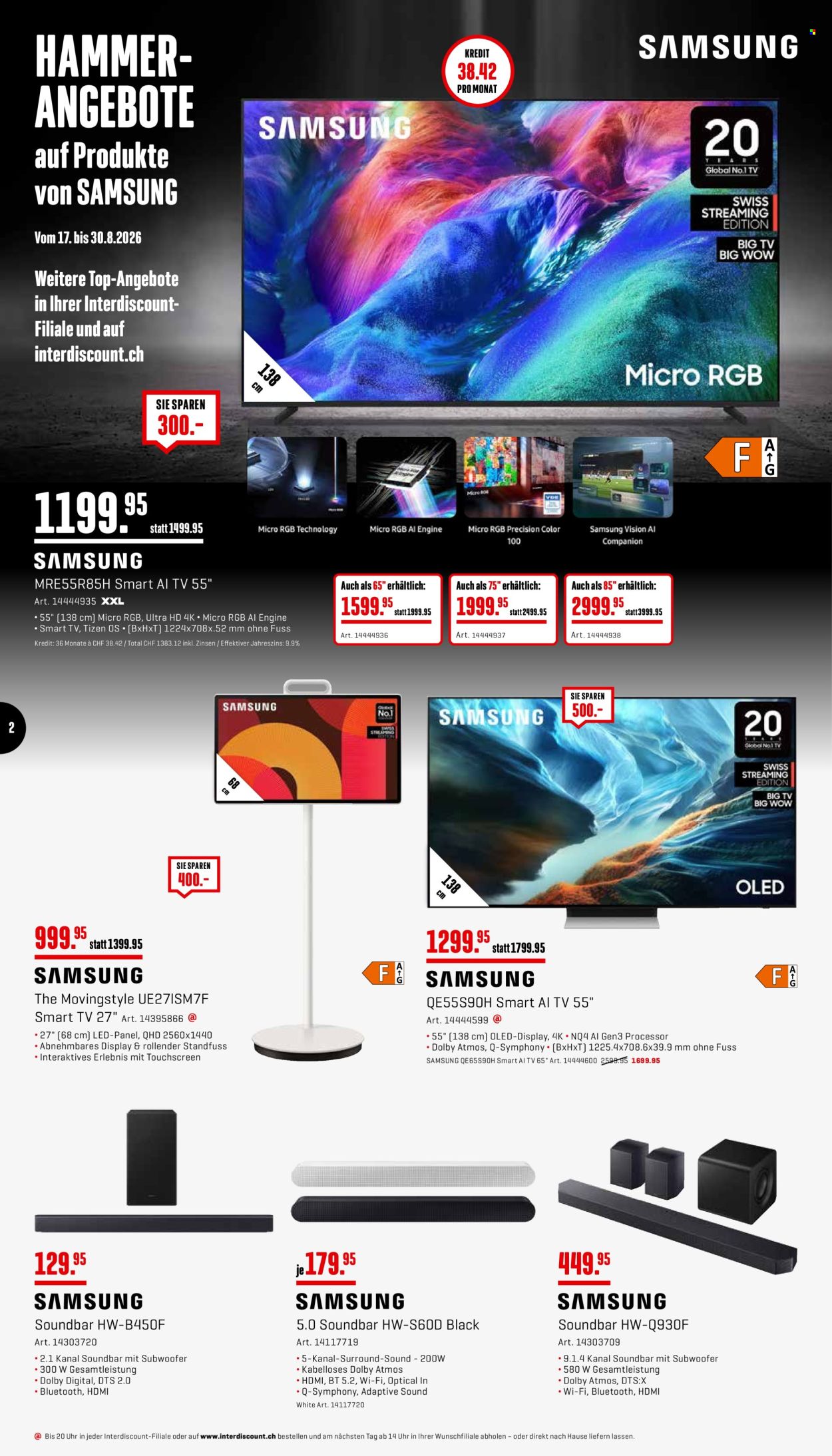 Prospekte Interdiscount - 17.8.2026 - 30.8.2026. Seite 2. Seite 2